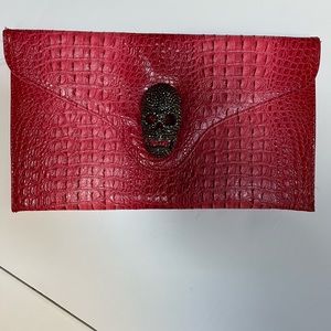 Ladies croc like clutch. Leatherette New with tags